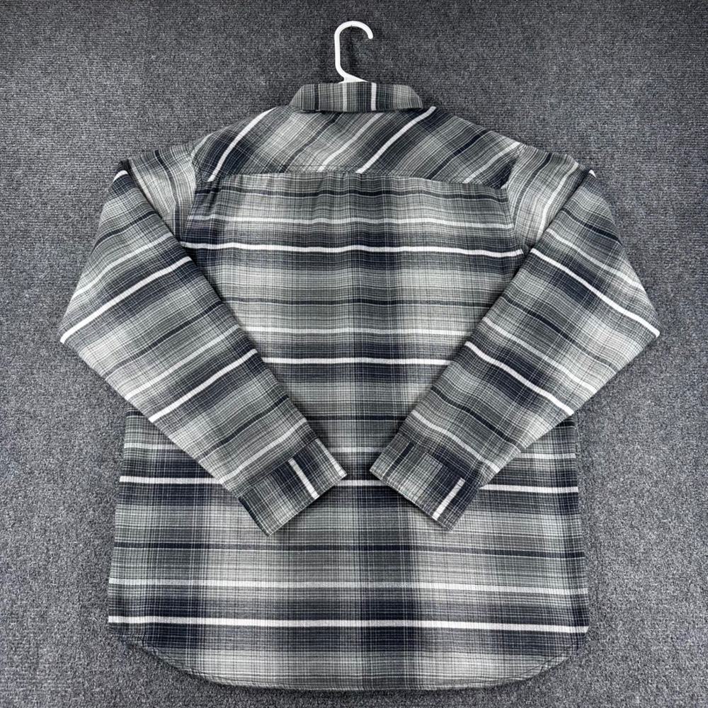 Columbia Button Down Mens M Medium Grey Plaid Omni-Wick Long Sleeve Hiking Shirt - Picture 11 of 16
